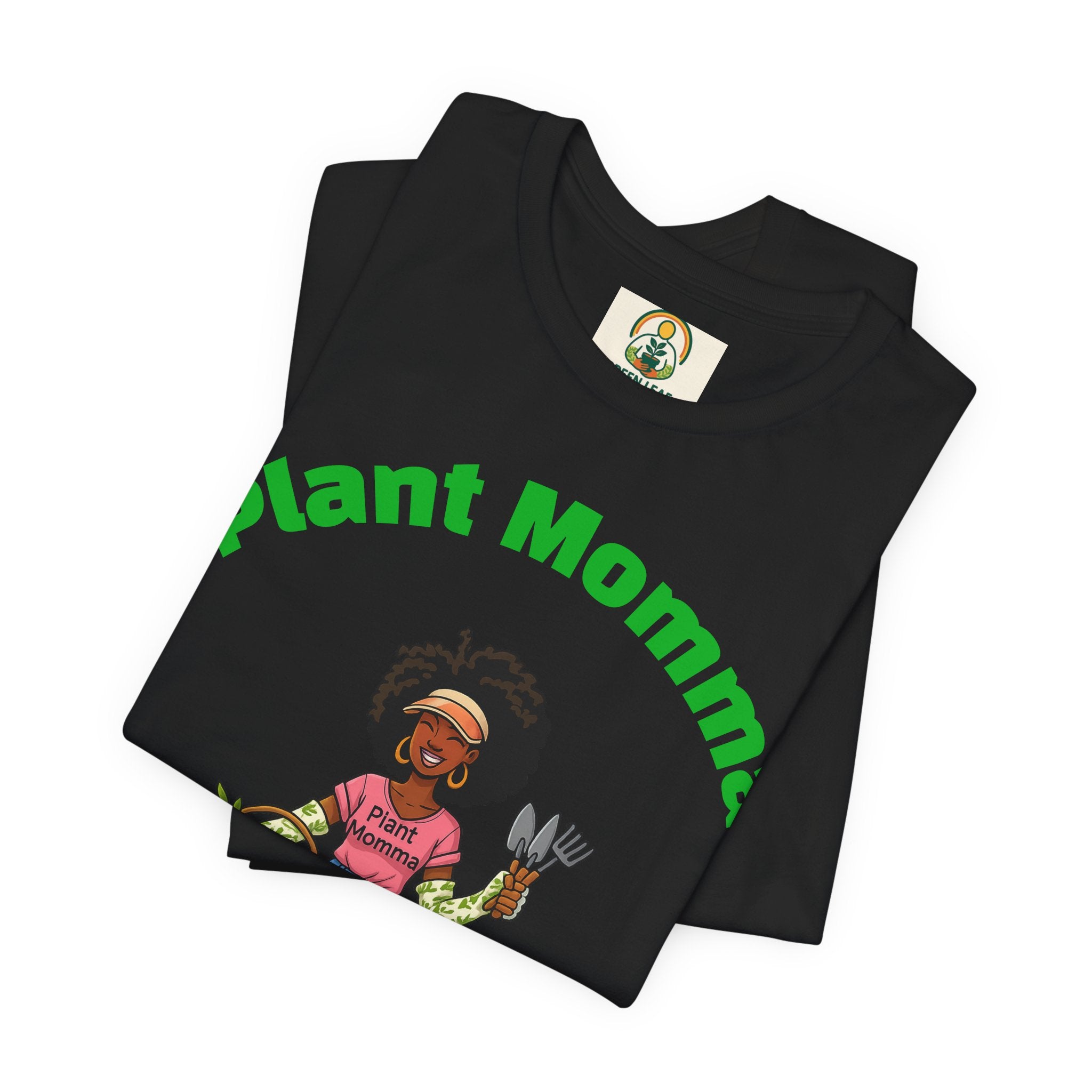 Plant Momma T‑Shirt — Cute Afro Garden Mom Graphic Tee