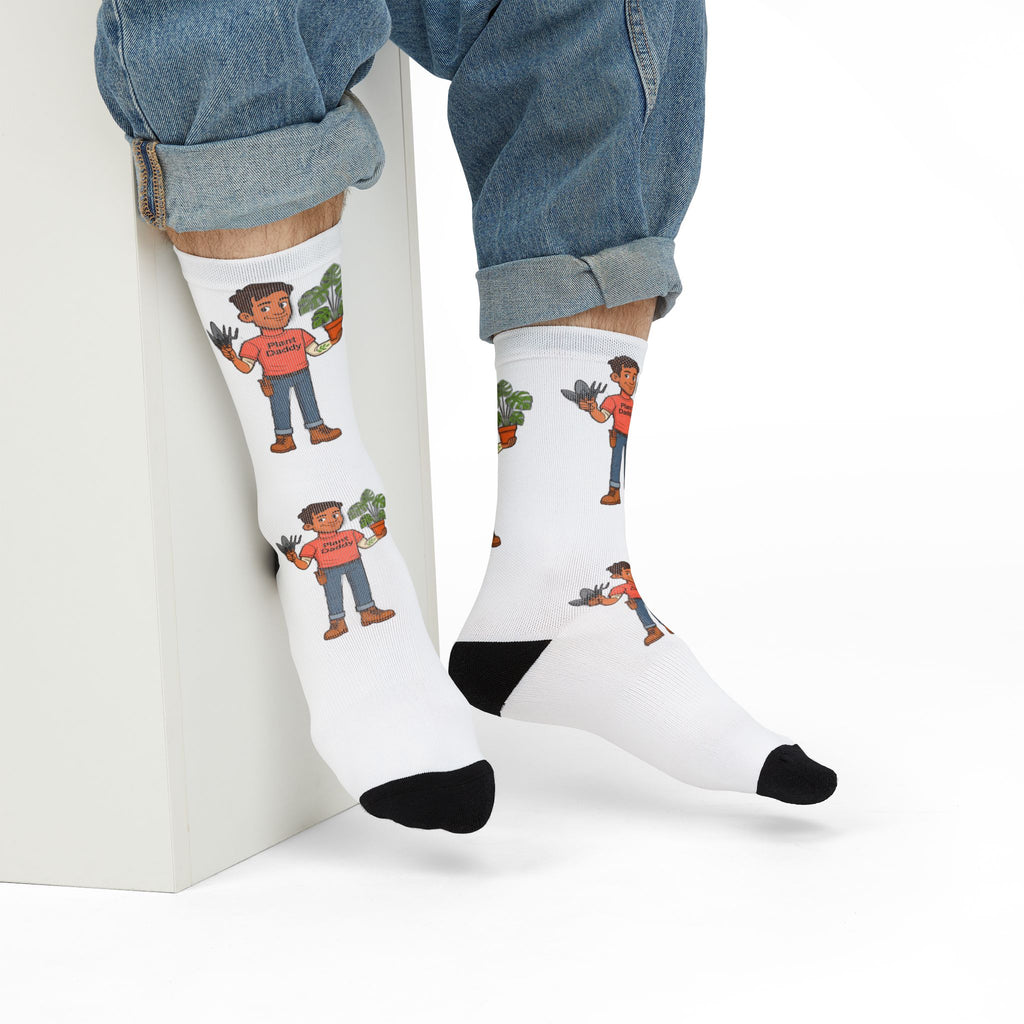 Gardener Character Crew Socks — Plant Lover Sublimation Socks