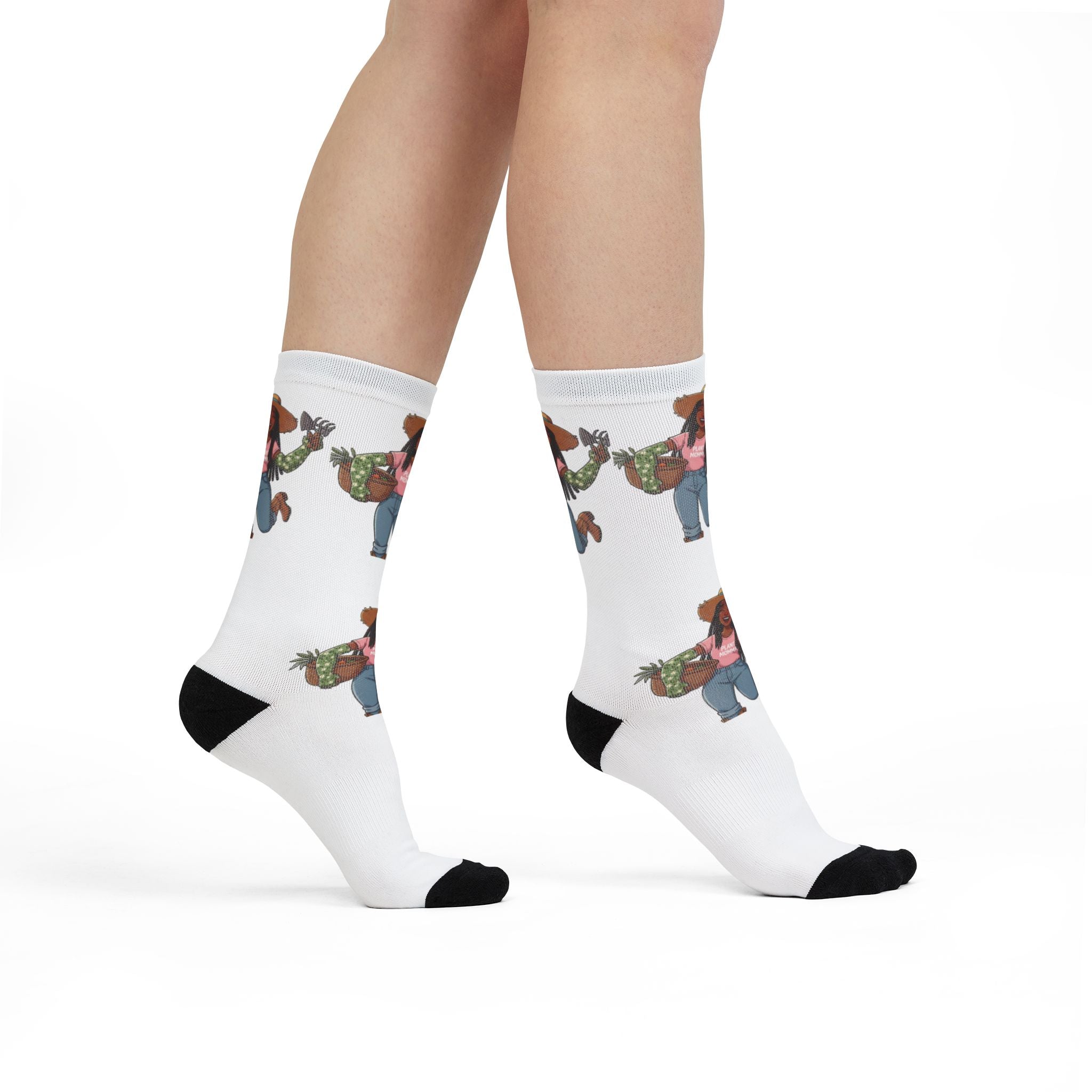 Garden Girl Crew Socks — Cute Plant Lady Sublimation Socks