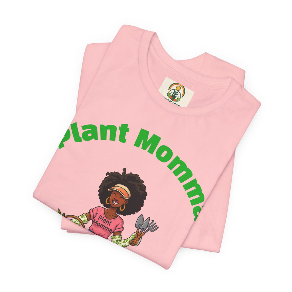 Plant Momma T‑Shirt — Cute Afro Garden Mom Graphic Tee