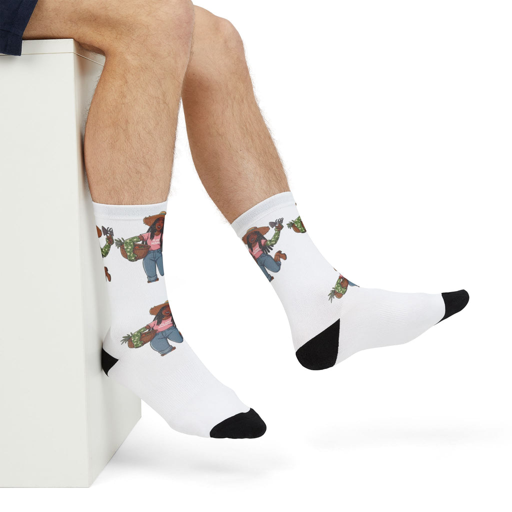 Garden Girl Crew Socks — Cute Plant Lady Sublimation Socks