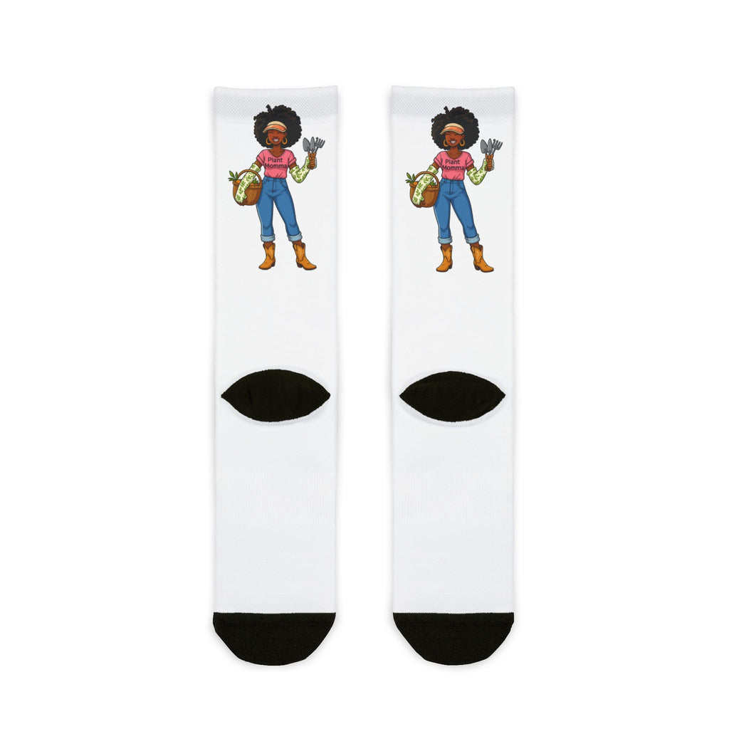 Gardener Girl Crew Socks — Sublimation Printed Gardening Socks