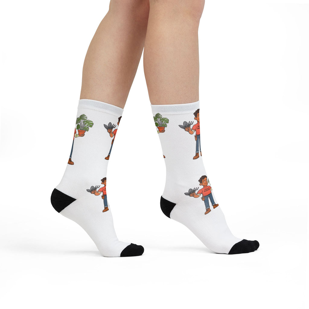 Gardener Character Crew Socks — Plant Lover Sublimation Socks