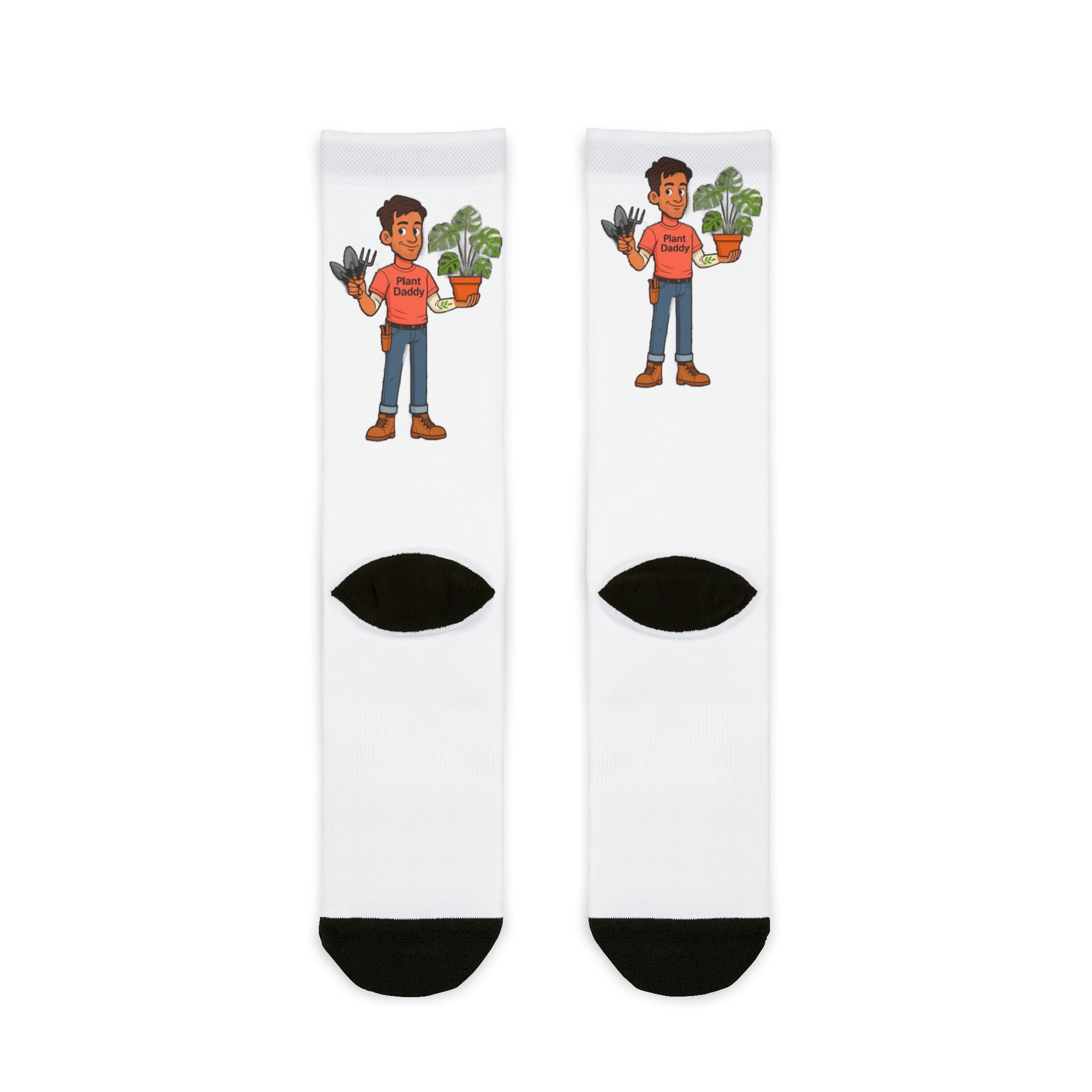 Gardener Character Crew Socks — Plant Lover Sublimation Socks