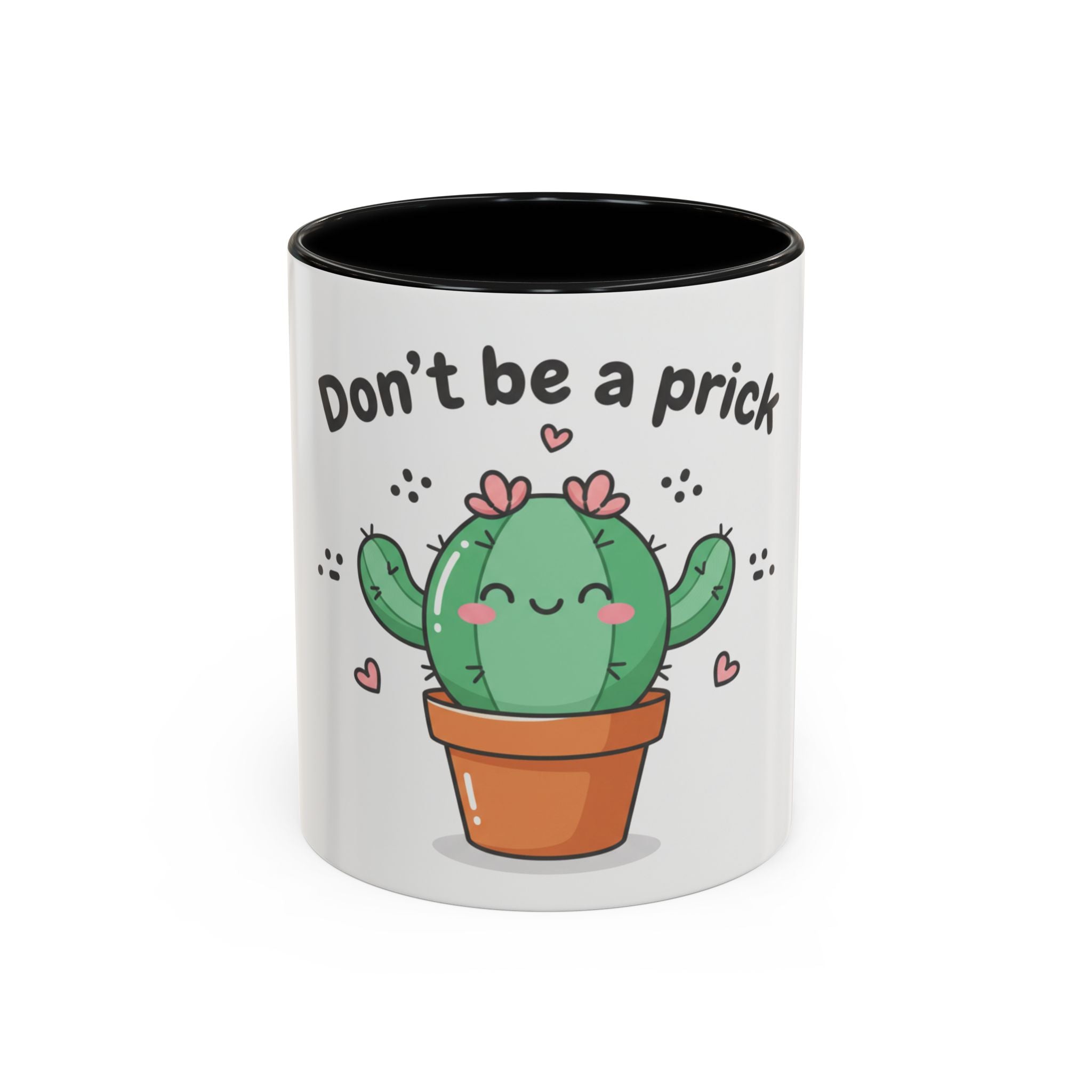 Cute Cactus Humor Accent Coffee Mug — Funny Succulent Coffee Cup (11/15 oz)