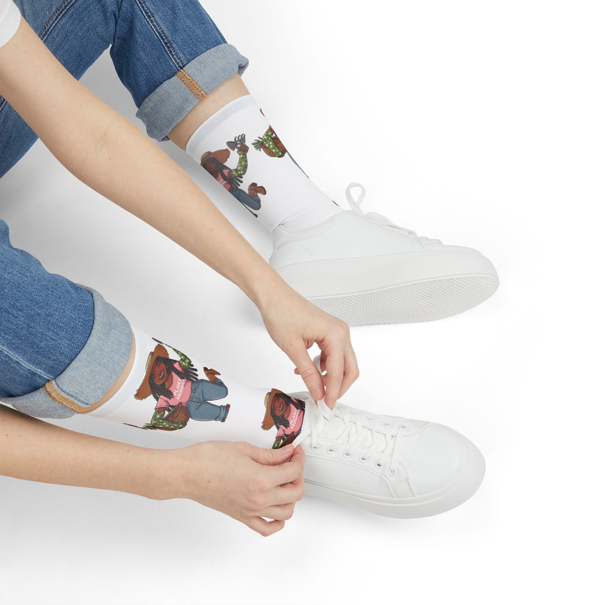 Garden Girl Crew Socks — Cute Plant Lady Sublimation Socks