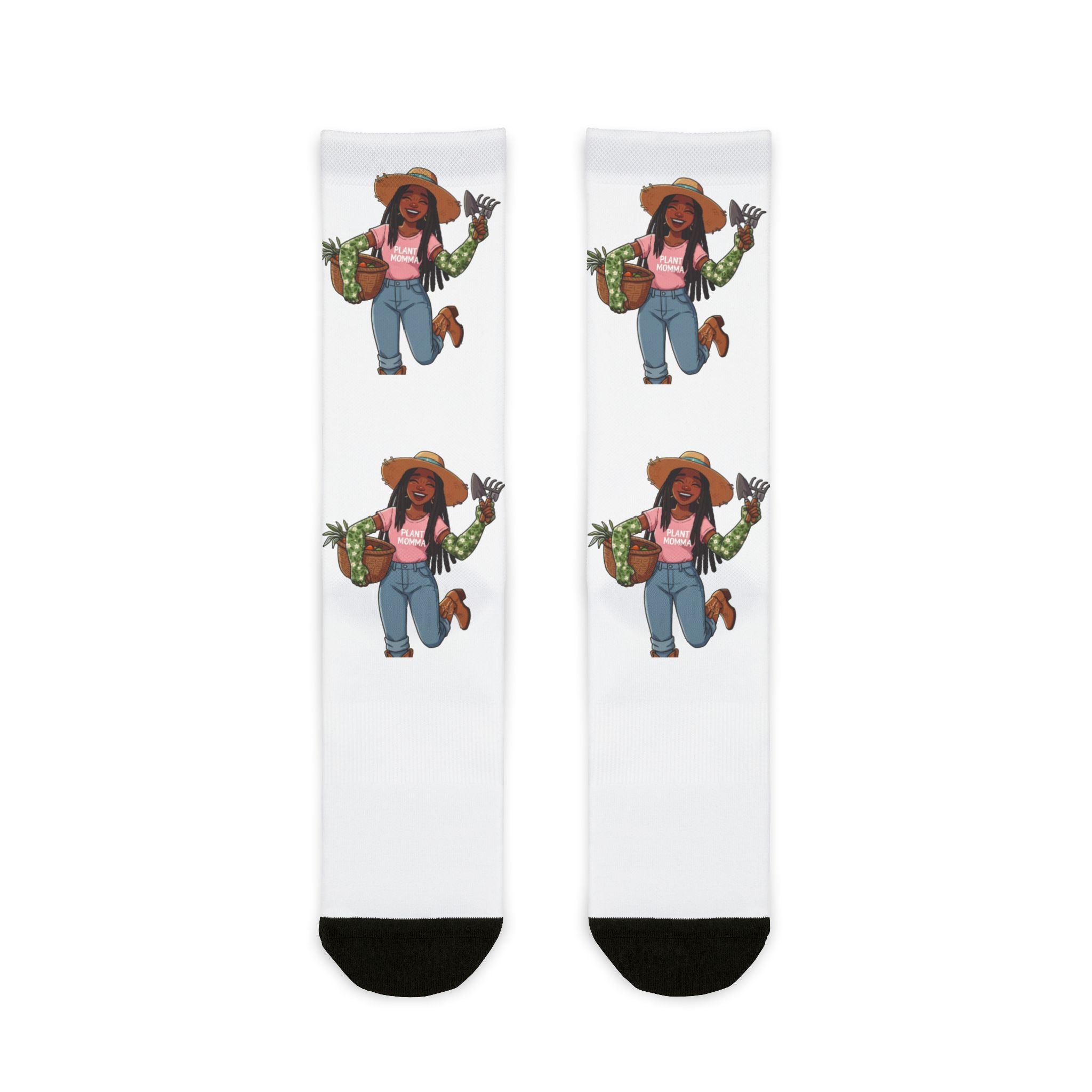 Garden Girl Crew Socks — Cute Plant Lady Sublimation Socks