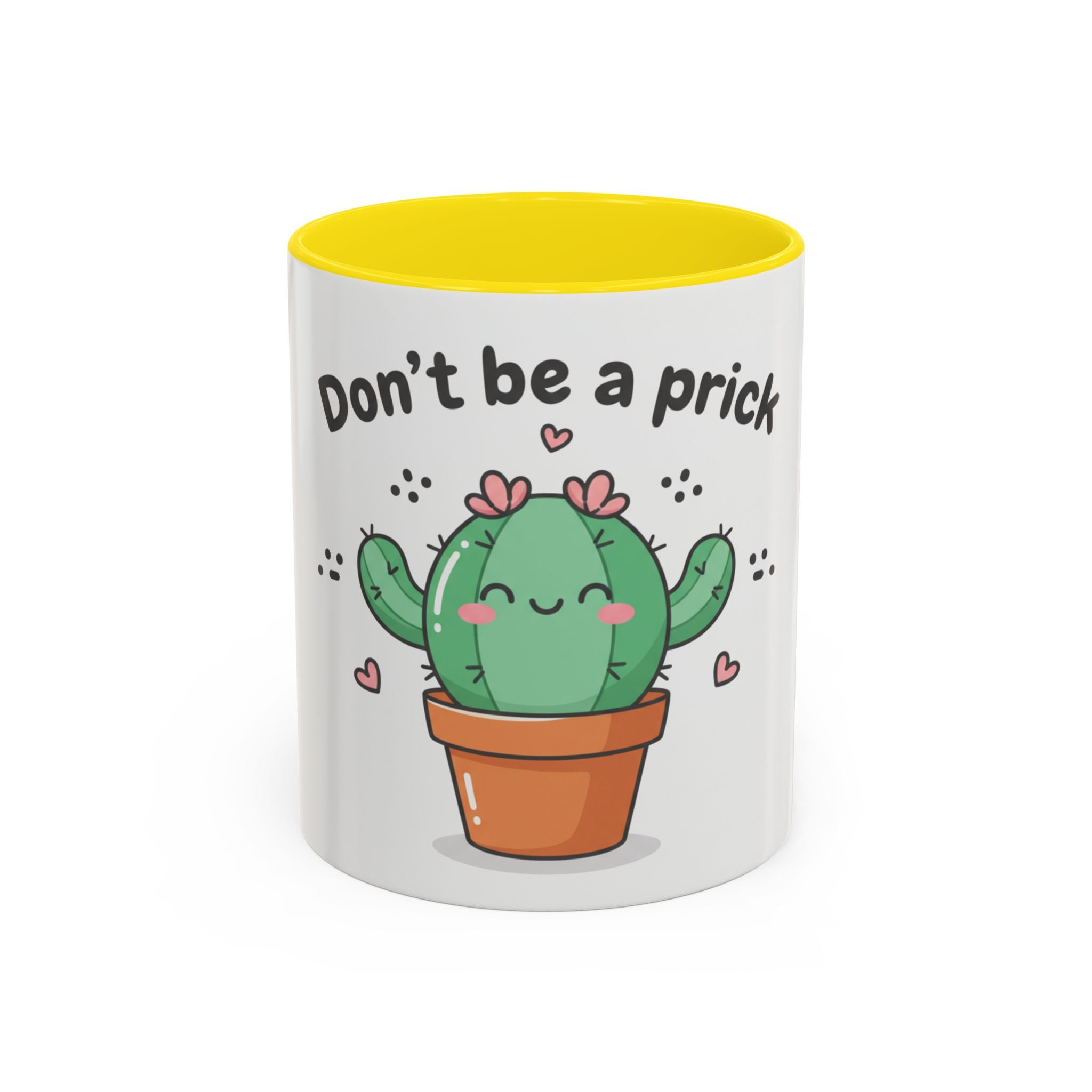 Cute Cactus Humor Accent Coffee Mug — Funny Succulent Coffee Cup (11/15 oz)