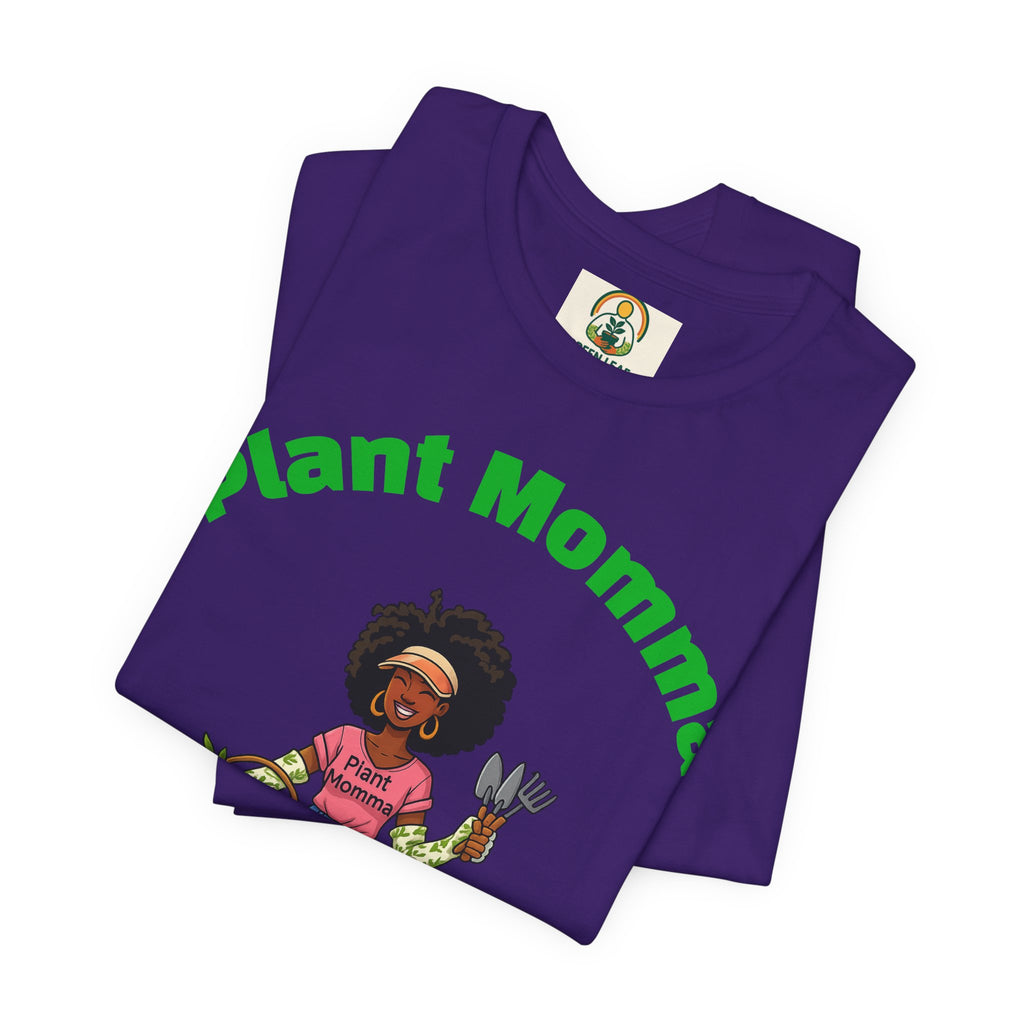 Plant Momma T‑Shirt — Cute Afro Garden Mom Graphic Tee