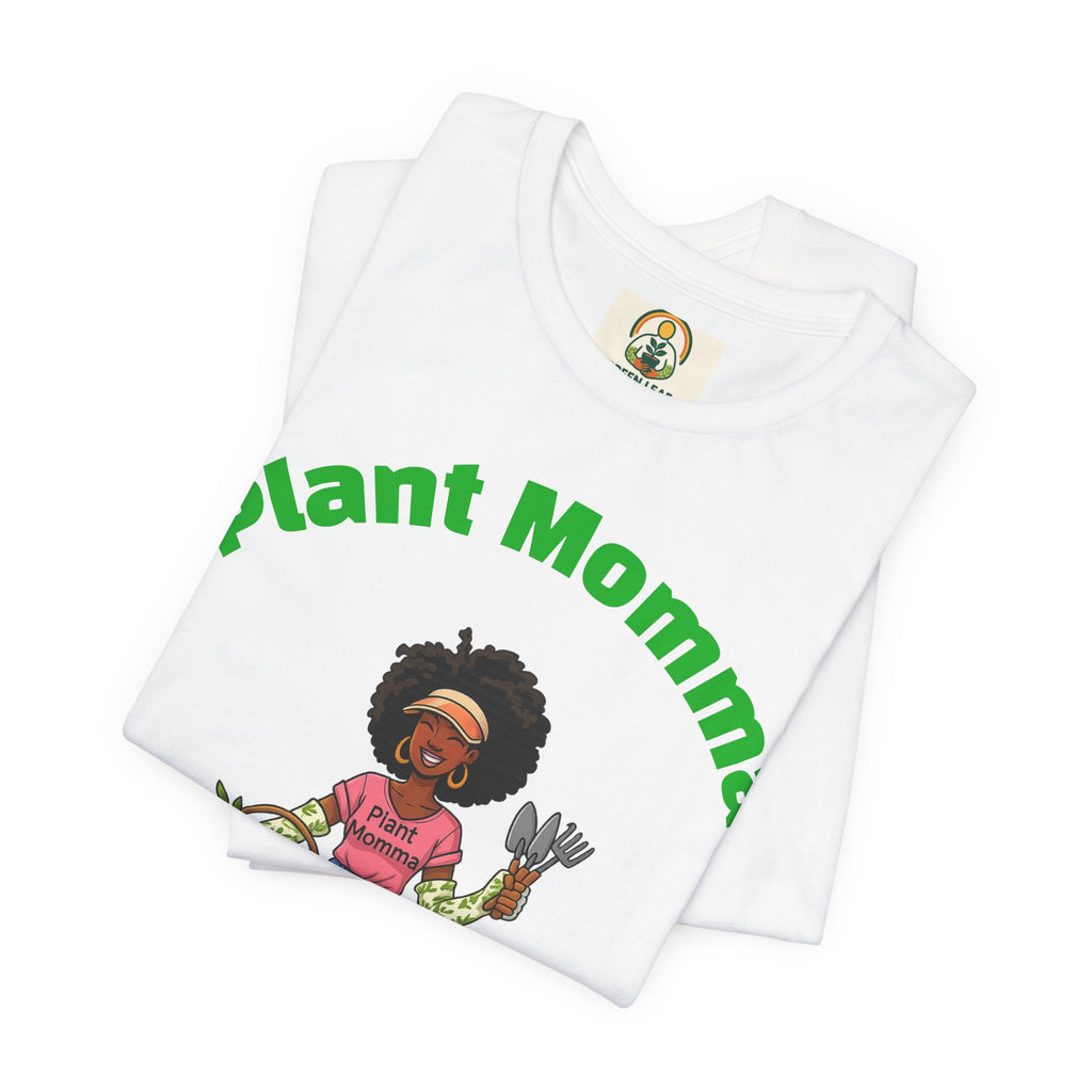 Plant Momma T‑Shirt — Cute Afro Garden Mom Graphic Tee