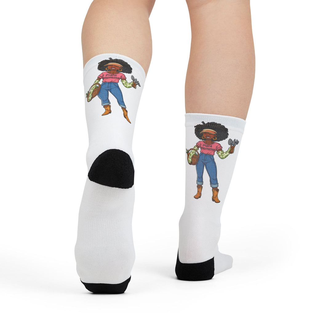 Gardener Girl Crew Socks — Sublimation Printed Gardening Socks